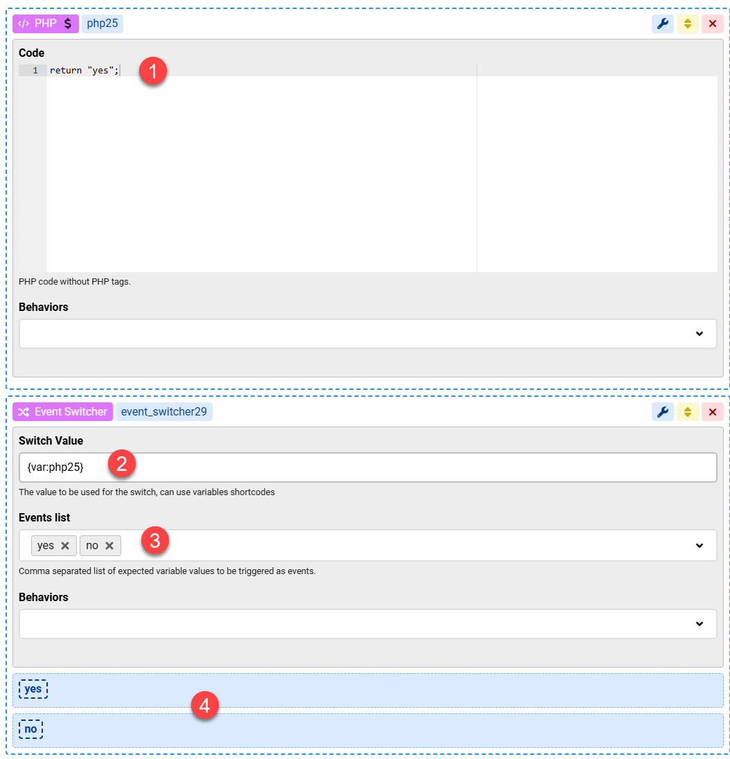 How to use the Event Switcher in Chronoforms 8 image 1