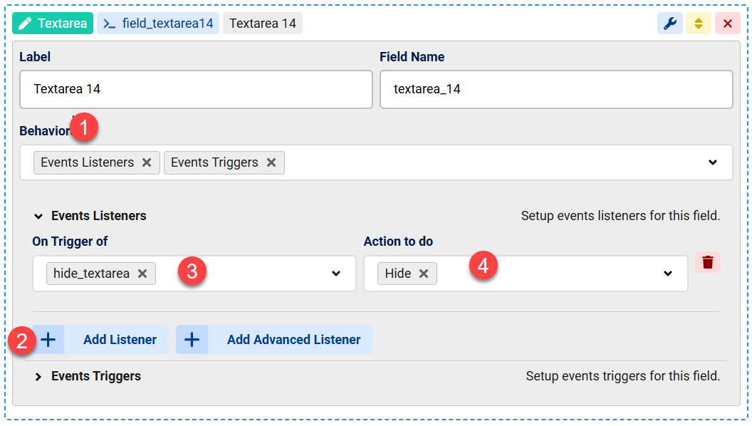 How to setup fields events using Triggers & Listeners in Chronoforms8 image 2