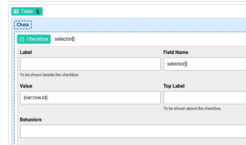 How use selector in a list in CF8 image 2
