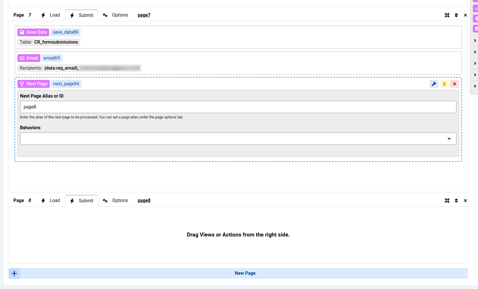 Form data log not saving to database image 1