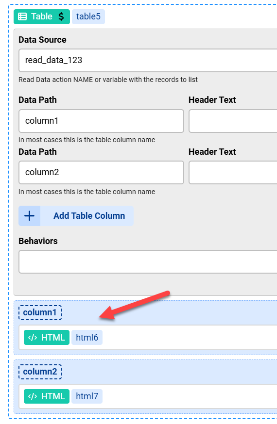 Table view - Output behavior missing image 1