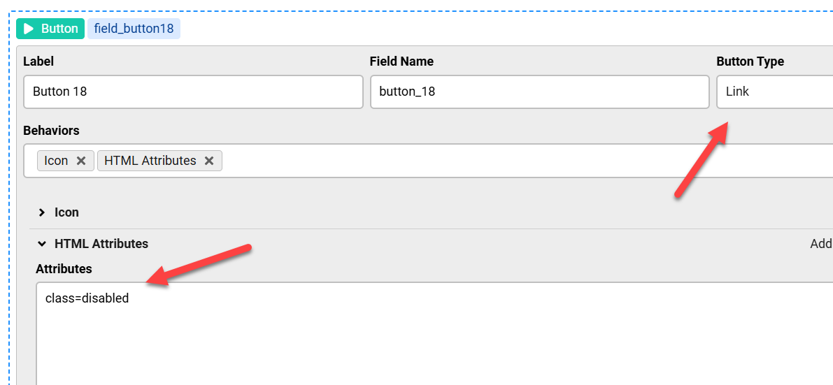 Chronoforms 8 - Button type link - Field class not added image 2