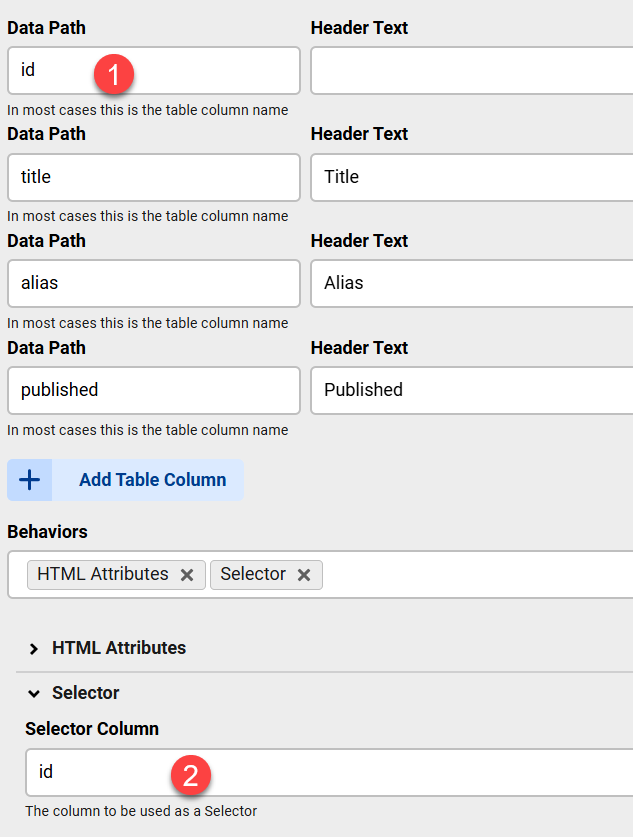 Table list : how to user