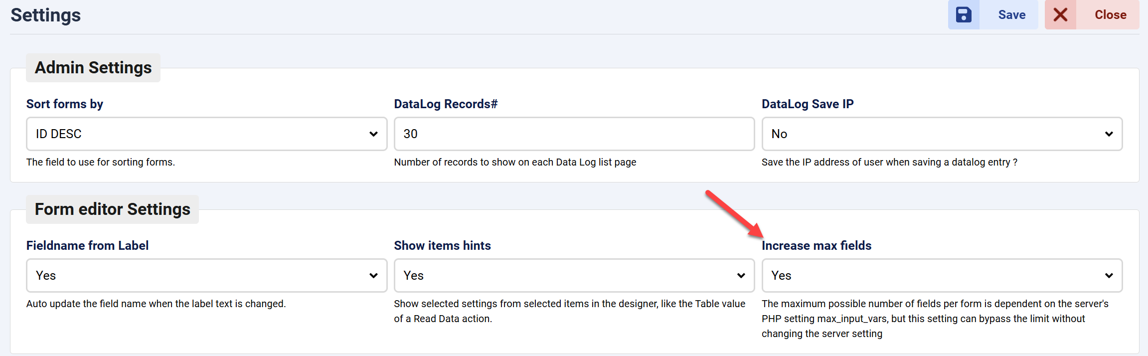 Problem with large form imported from ChronoForms v7 to v8 image 1