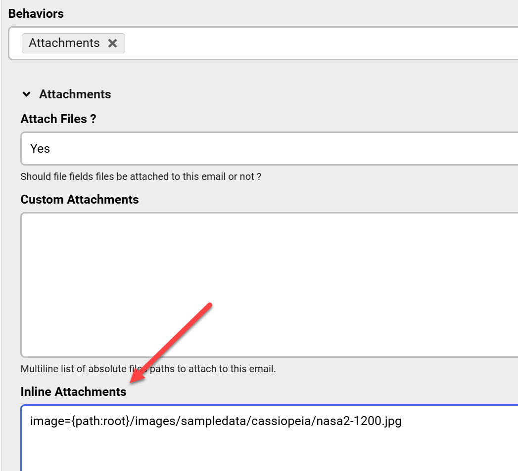 Email embedded images Feature request image 1