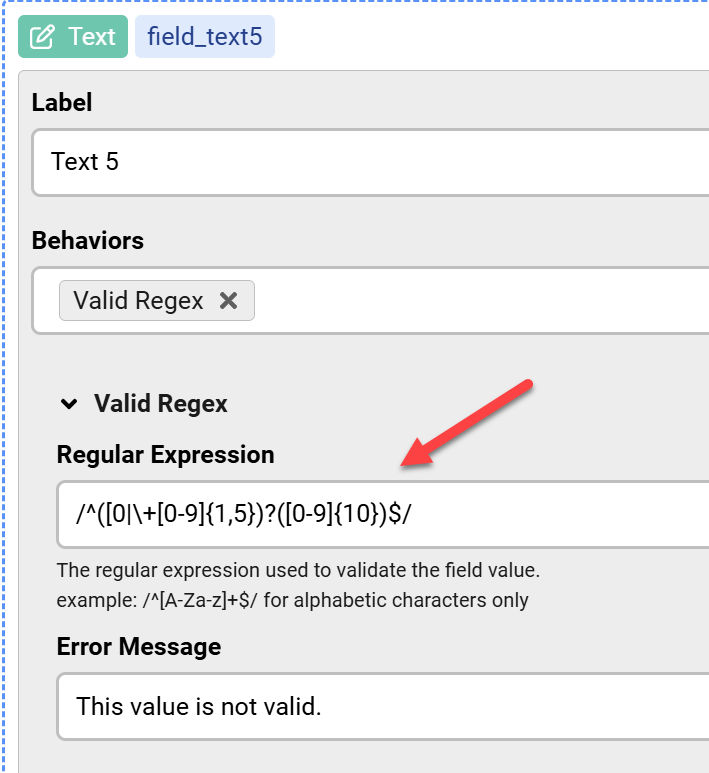 regex validation fails on submit in 8.0.51 but works in 8.0.21 image 1