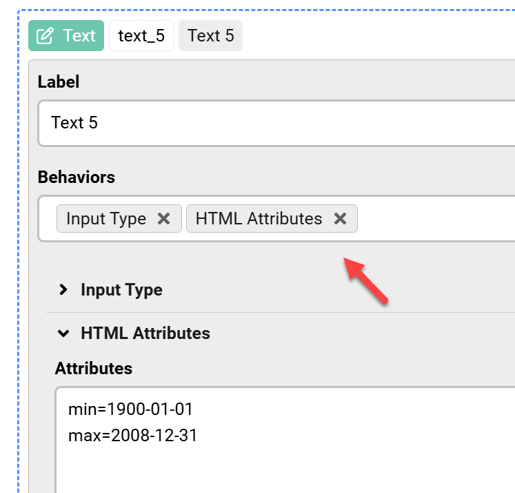 Change the calendar field to a date text field image 2