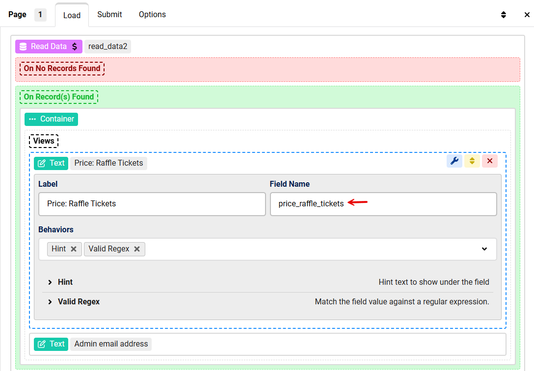 Load fields from DB, allow edit, validate and save back image 2
