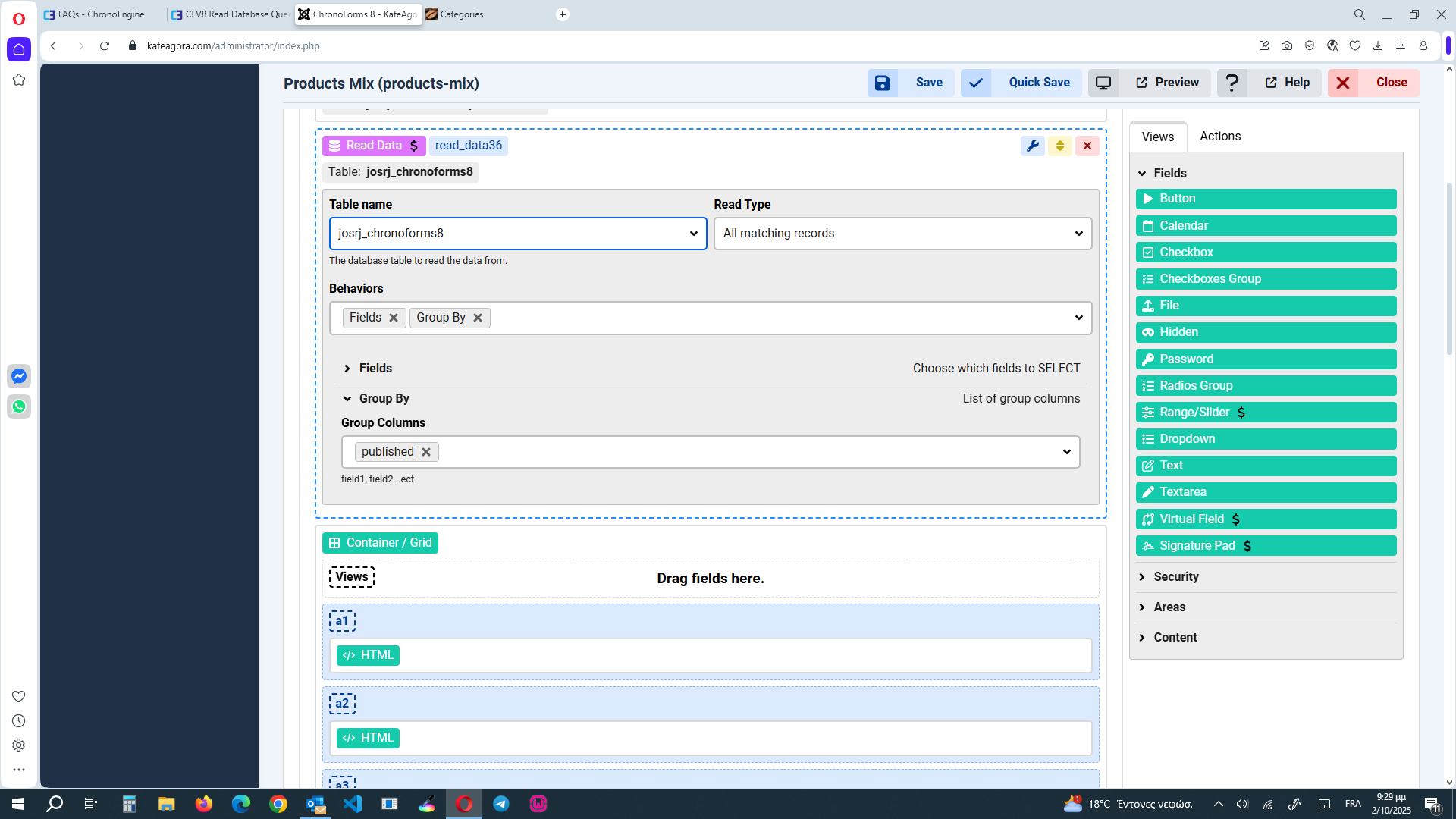  CFV8  Read Database   Query Fields Add Query fields and Functions image 3