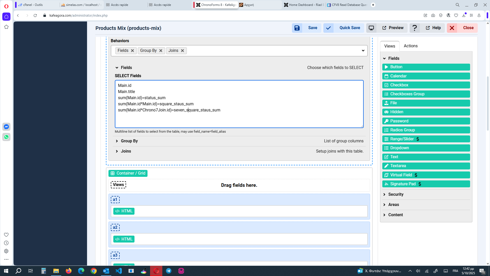  CFV8  Read Database   Query Fields Add Query fields and Functions image 5