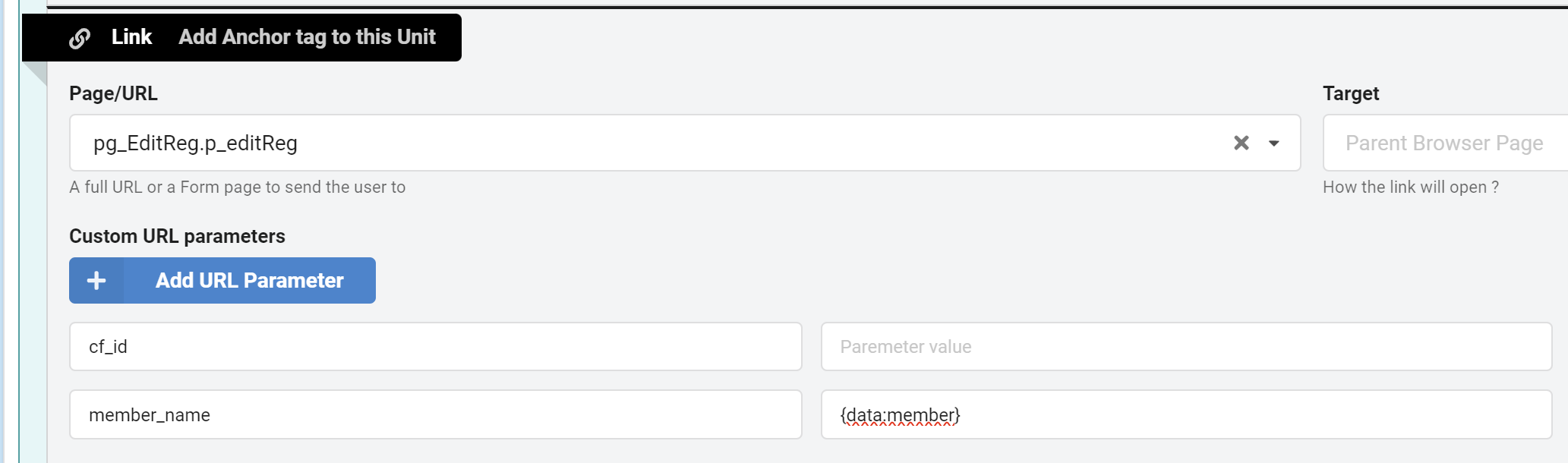 Passing form field as parameter in link or redirect image 3