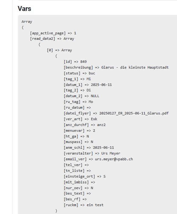 Table list in Chronoforms8 image 7