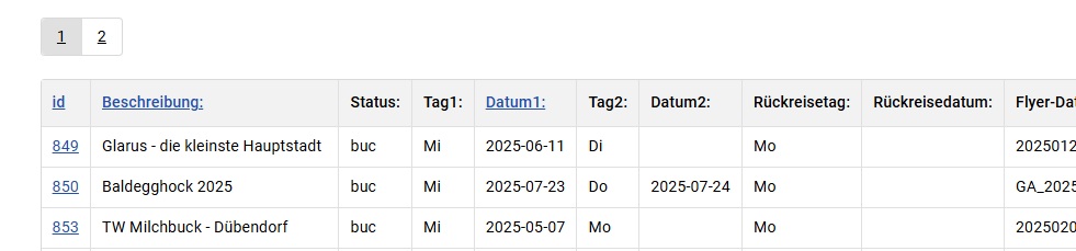Table list in Chronoforms8 image 3