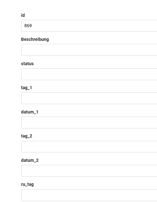 Table list in Chronoforms8 image 6