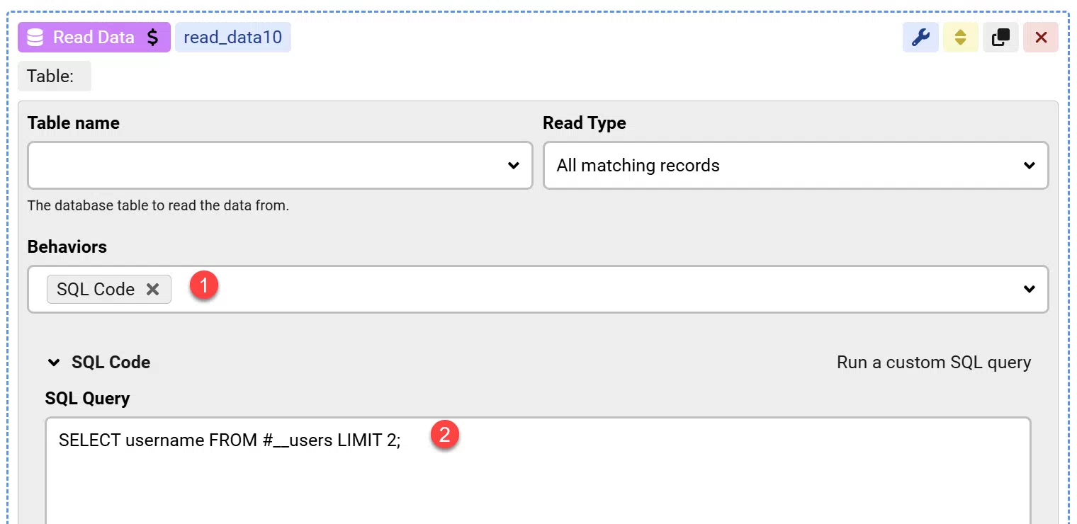 How to write a full custom SQL query in Chronoforms image 2