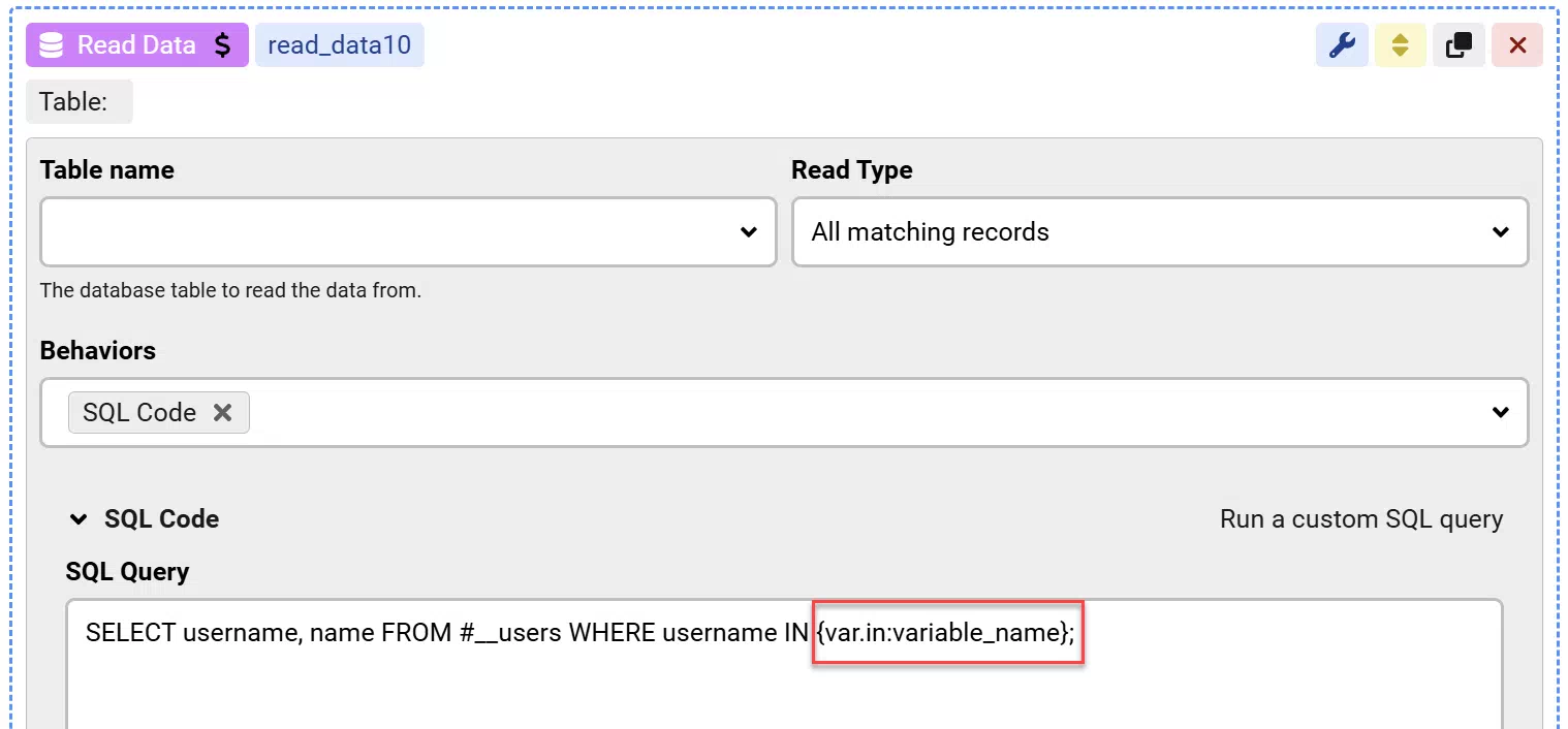 How to write a full custom SQL query in Chronoforms image 3