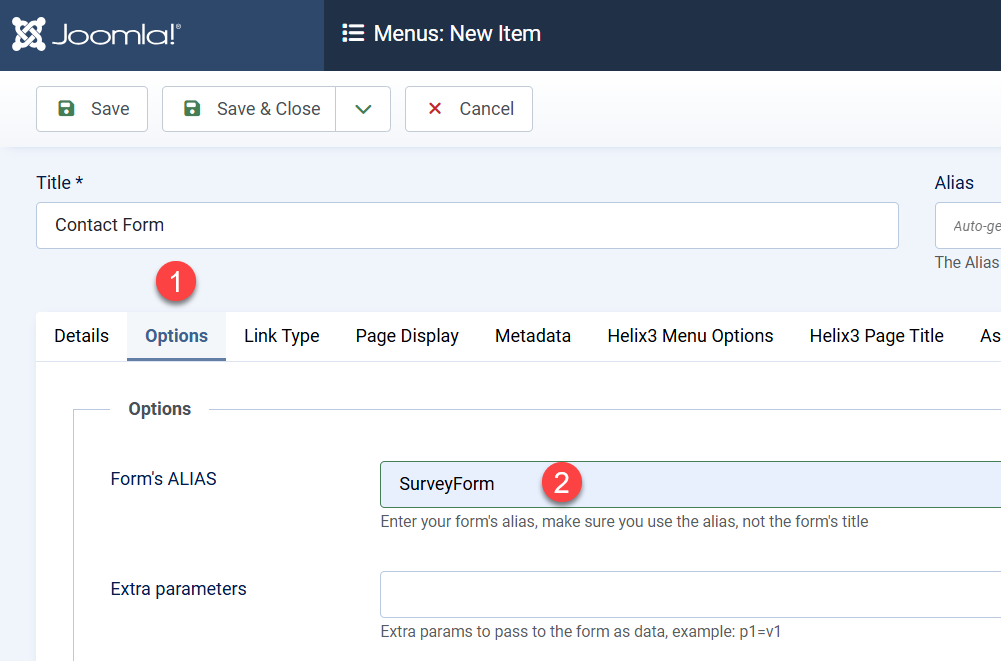 How to display your ChronoForms form on your Joomla website image 4